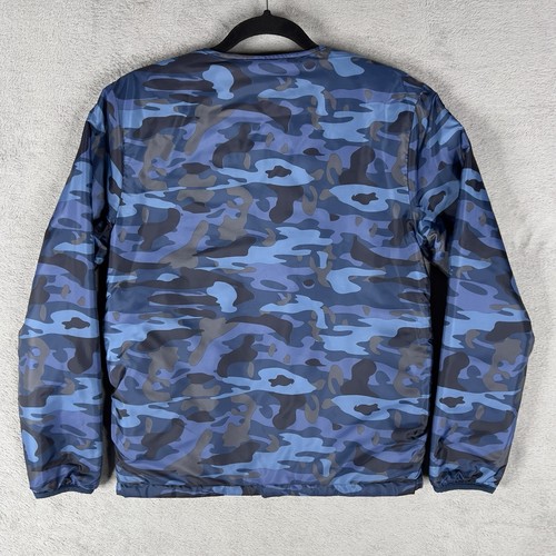Wild Things Blue Camo Reversible Snap Button Jacket Men's Medium Primaloft - Picture 6 of 12