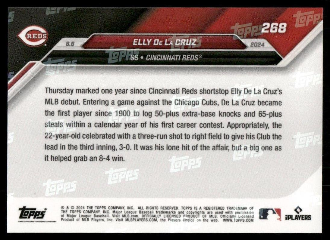 2024 Topps Now #268 Elly De La Cruz | eBay