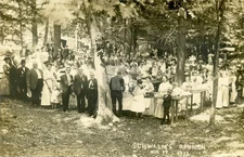 Hegins PA 1912 Schwalm's Reunion Schuylkill County RPPC Photo Postcard COPY