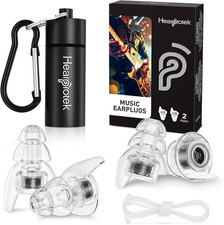 Hearprotek Concert Ear Plugs, 2Pairs Reusable high Fidelity Musician Ear Plugs