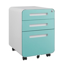 3 Drawer File Cabinet for Home Office, Under Desk Mobile Filing Cabinet with ...