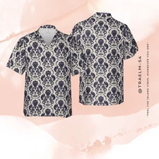 Alien Xenomorph Pattern Hawaiian Shirt, Casual Shirt For Men