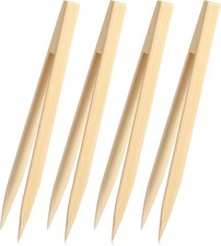 6" Bamboo Tweezers for Reptile pickup feedin Lizard Snake ball python iguana-4PC