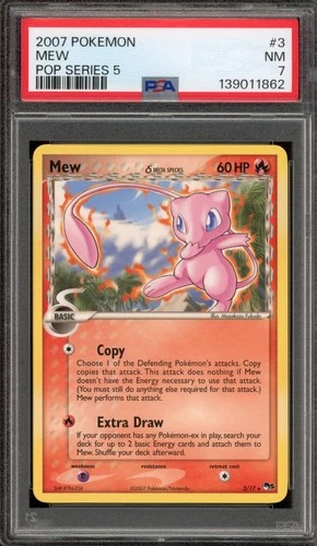 Pokemon Mew POP Series 5 Rare #3 PSA 7