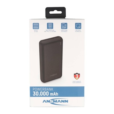 Ansmann Powerbank PB212 30.000mAh, extrem leistungsstark, mit Multi-Safe-Technol