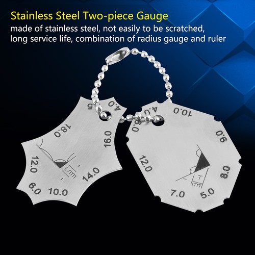 Fillet Weld Tee Joint Welding Throat Depth Leg Length Gauge Ruler Gage Tool - Picture 8 of 22