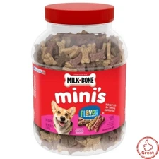 Milk-Bone Original Mini Dry Dog Treats Biscuits Beef, Chicken & Bacon Flavor