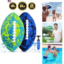 Pool Beach Water Football - 2Pack Strong Grip Waterproof Football for All-Wea...