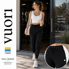 Vuori Daily Jogger Black High Rise Performance Jogger Women's XS No Size Tag EUC