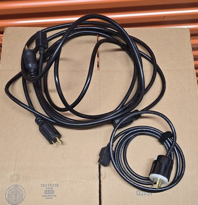 Lot of 3 Heavy Duty Server Power Cables: NEMA L5-20P/5-15P to C13/C19 PDU UPS