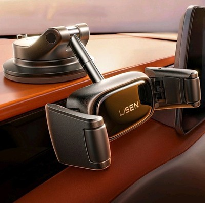 LISEN 360° Adjustable Vacuum Suction Cup Car Phone Holder Mount for All Phone US