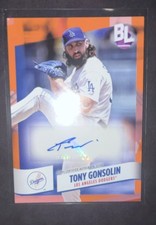 2024 Topps Big League Electric Orange Foil Autographs Tony Gonsolin #BEO-TG (AU)