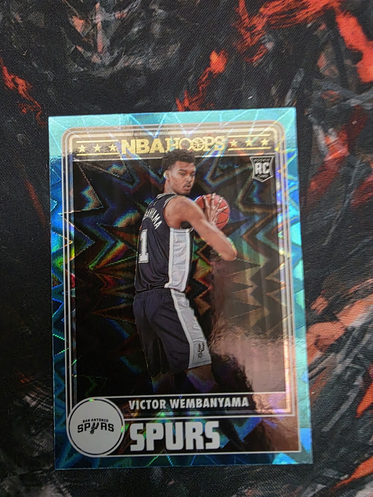 2023-24 Panini NBA Hoops - Rookies Victor Wembanyama #298 Teal Explosion (RC)