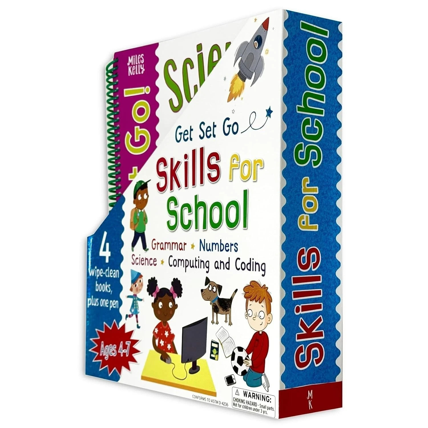 Milles Kelly Unisex Get Set Go Skills For School 4 Books Collection Set - Wipe Clean - Non Fiction - Ages 4-7 - Image 4