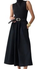 J.Crew Fitted knit mockneck dress with poplin skirt NWT Size M