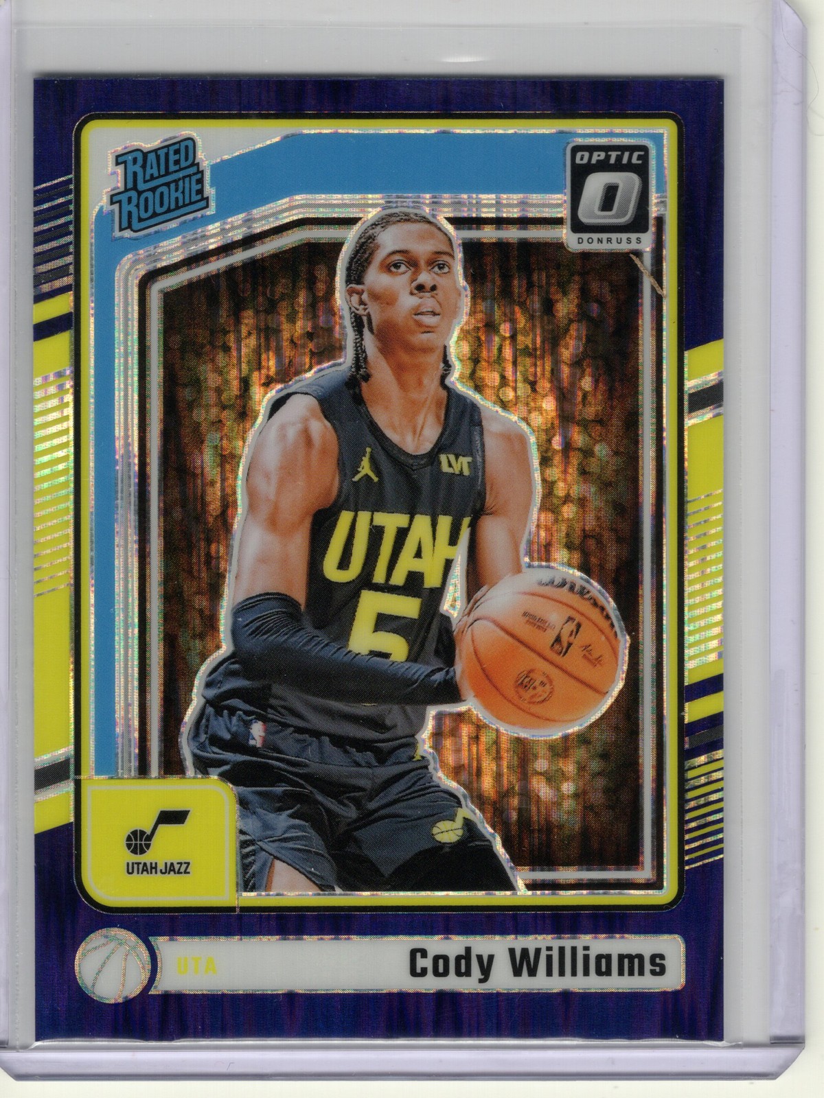 2024-25 Donruss Optic #298 Cody Williams Purple Shock