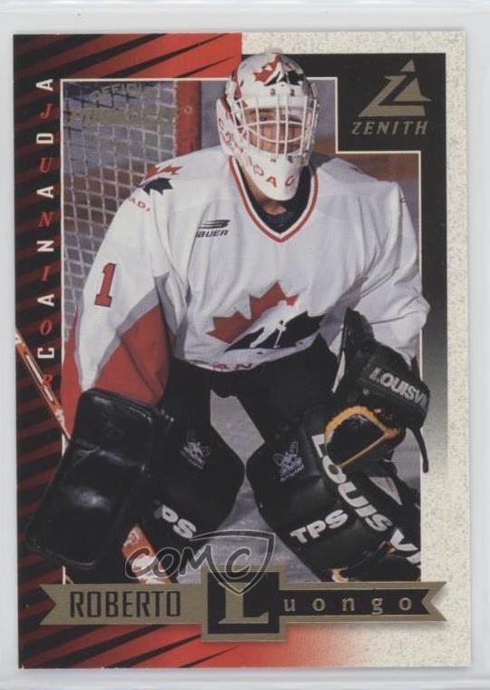 1997-98 Pinnacle Zenith Canada Junior Roberto Luongo #97 Rookie RC HOF 4f5