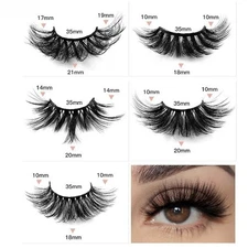 ​​20 Pairs False Eyelashes,Hard Stem Natural &Fluffy Wispy Voluminous Dramatic​​