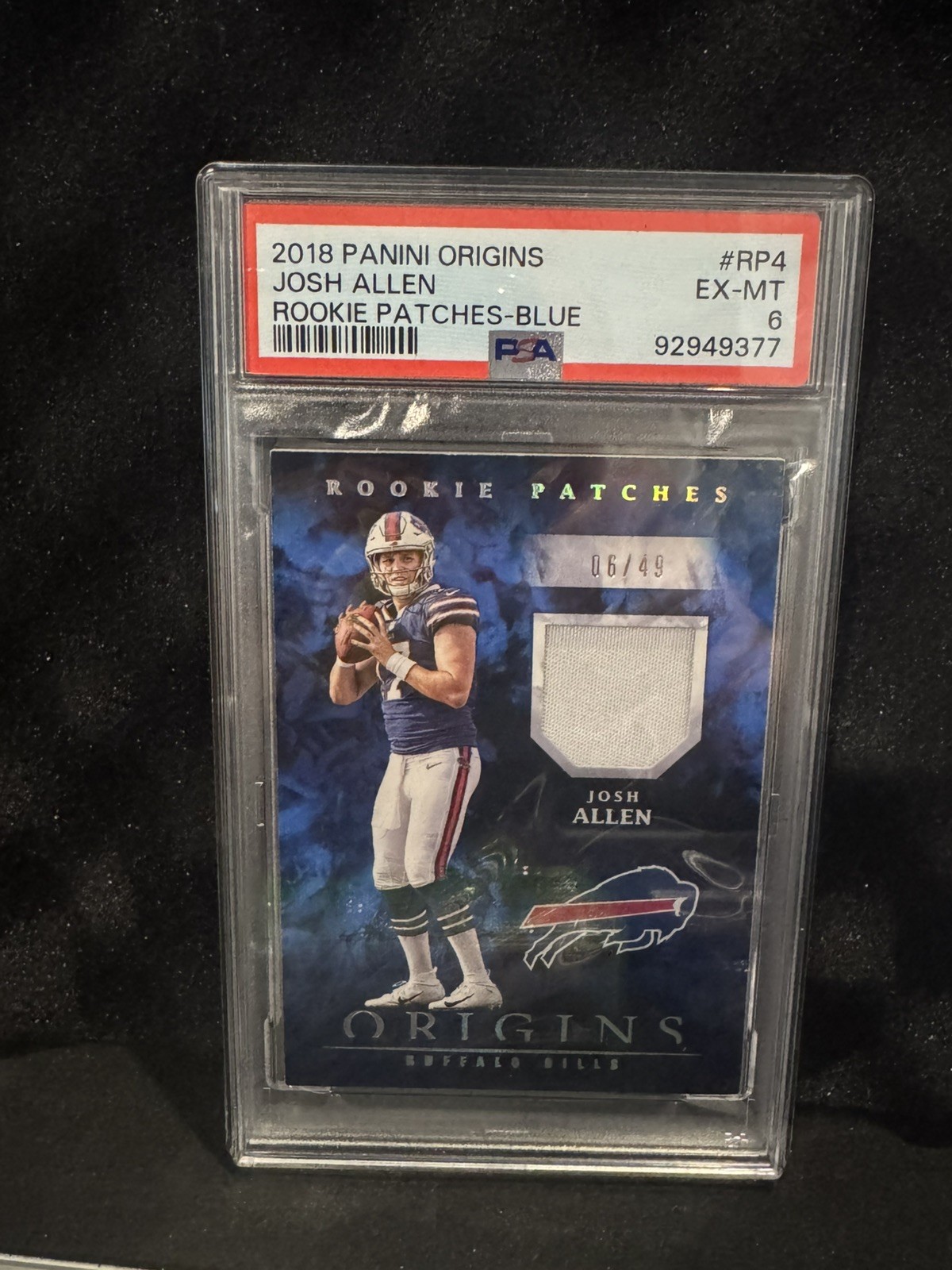 Josh Allen 2018 Panini Origins Rookie Patches 4 COLOR PATCH #RP-4 Buffalo Bills