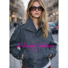 ZARA WOMAN SS26 BLUE/ BLACK Z1975 CROPPED DENIM JACKET ALL SIZES 7147/034/030
