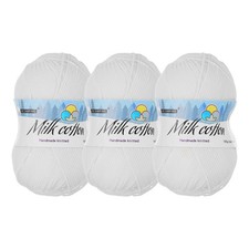 Cotton Yarn,Soft Knitting Yarn -3 Skeins/3 218yards/3 3.53oz/White