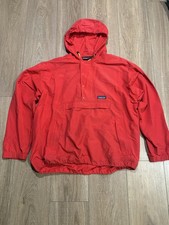 Patagonia Men s Red Hooded Anorak Jacket Pull...