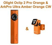 Olight ArkPro Ultra Class 3R Amber Orange CW Oclip 2 Pro Orange EDC Clip Light