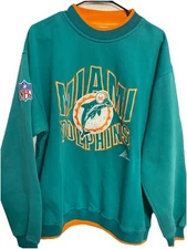 Vintage Miami Dolphins Pro Line By Apex One Size L LargeSweatshirt