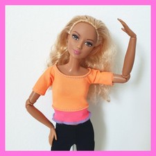 Barbie Made to Move Orange Top Yoga Lea Blonde 2015 Articulated MTM