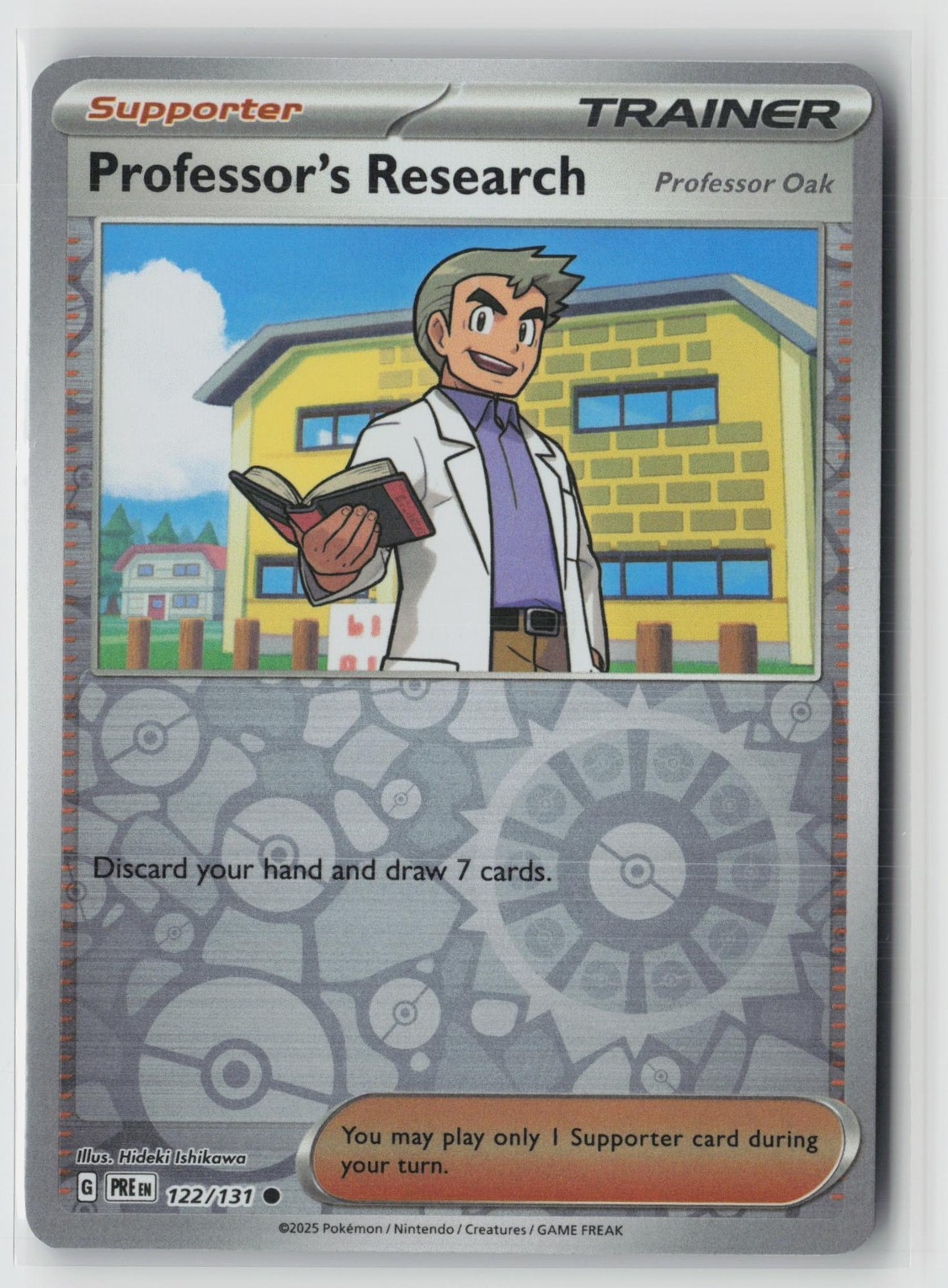 Professor's Research [Professor Oak] 122/131 SV: PRE Pokemon Reverse Holo NM
