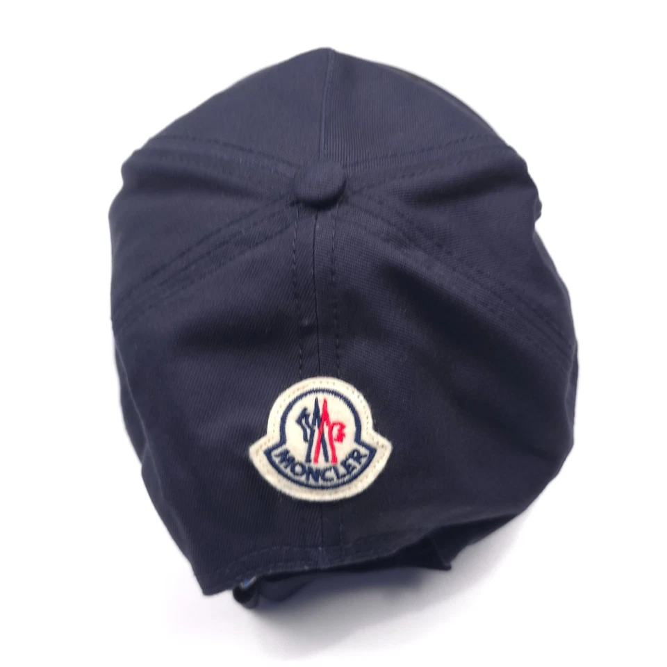 $365 Moncler Logo Parche Azul Gorra de Béisbol Gorra Para Hombre Talla Única Foto 3 de 4