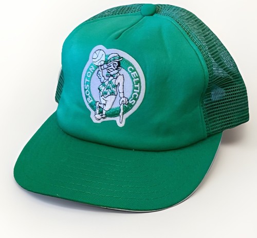 Vintage BOSTON CELTICS Truckers Cap Mesh Foam Green SnapBack American Workers US - Picture 3 of 10