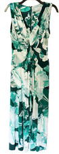 NWT Calvin Klein Women’s V-Neck Zip-Back Midi Dress, 4, Malachite Multi, $139