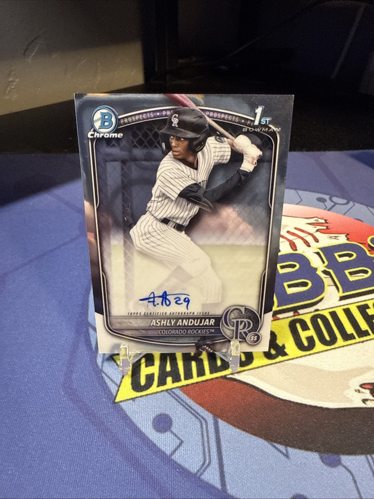 2025 Bowman Ashly Andujar Chrome Auto 1st Prospect #CPA-AA Rockies
