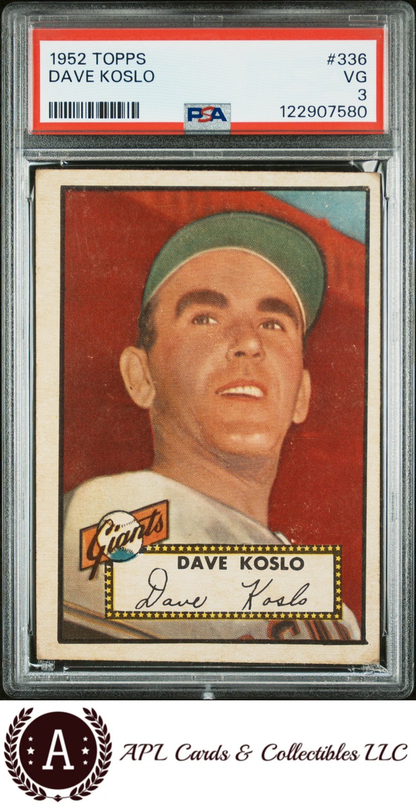 1952 Topps #336 Dave Koslo PSA 3