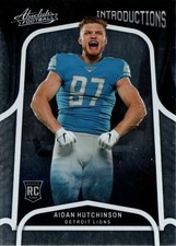 2022 PANINI ABSOLUTE INTRODUCTIONS  INT-11 ADRIAN HUTCHISON RC DETROIT LIONS