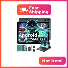 2026 Android 16 Tablet, 10 inch Tablet with Keyboard, 26GB 256GB, Gemini AI ...