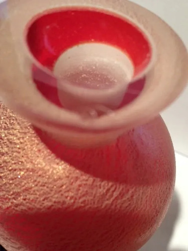 Mundgeblasen Handarbeit Red Fire Parfum Flakon J75 - Bild 6 von 6