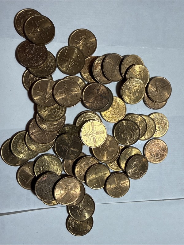 1 Roll Of Mexico Wheat Pennies - 1 Centavos - Little Over 50 Coins - World Coins