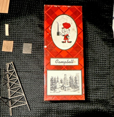 #ad Campbell Pump House HO Scale Kit 360 Wood Brown Beige Vintage $20.00