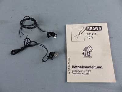 BRAWA lot de 2 spots éclairage Ho réf 4812 Z , 10 volts , testé OK ( L ) - Photo 1/2