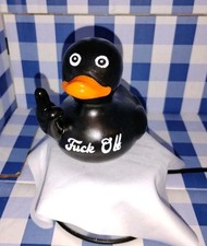 New handmade rude boy middle finger rubber duck