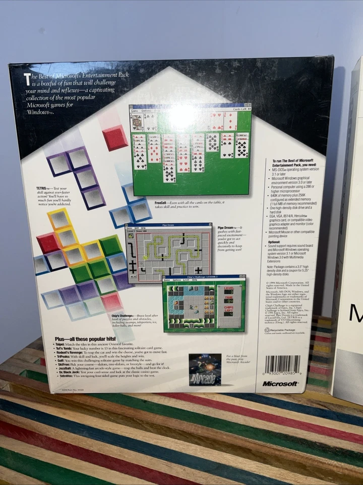 BEST OF MICROSOFT ENTERTAINMENT PACK 1994 Tetris 13 Games 3.5 Disk Sealed NEW - Image 4 of 4