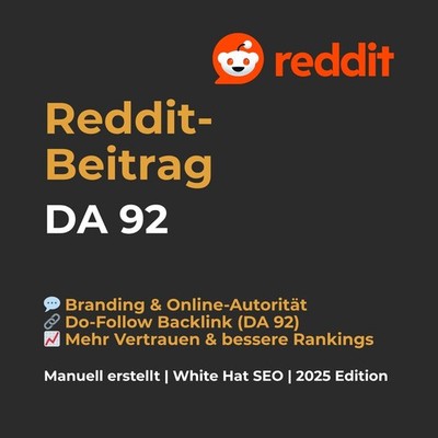 Reddit Guest Post (DA 92) | SEO-Backlink für stärkere Online-Präsenz