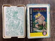 VINTAGE SCHMID GERMAN STRANGE ANIMALS QUARTET CARD GAME GHOSTS IN ANIMAL WORLD
