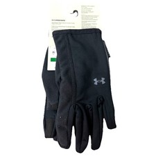Under Armour Women's Black Storm Run Liner gloves Touchscreen Compatible size L