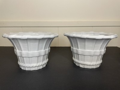 Set Of 2 Vintage Limoges Planters - Made in France