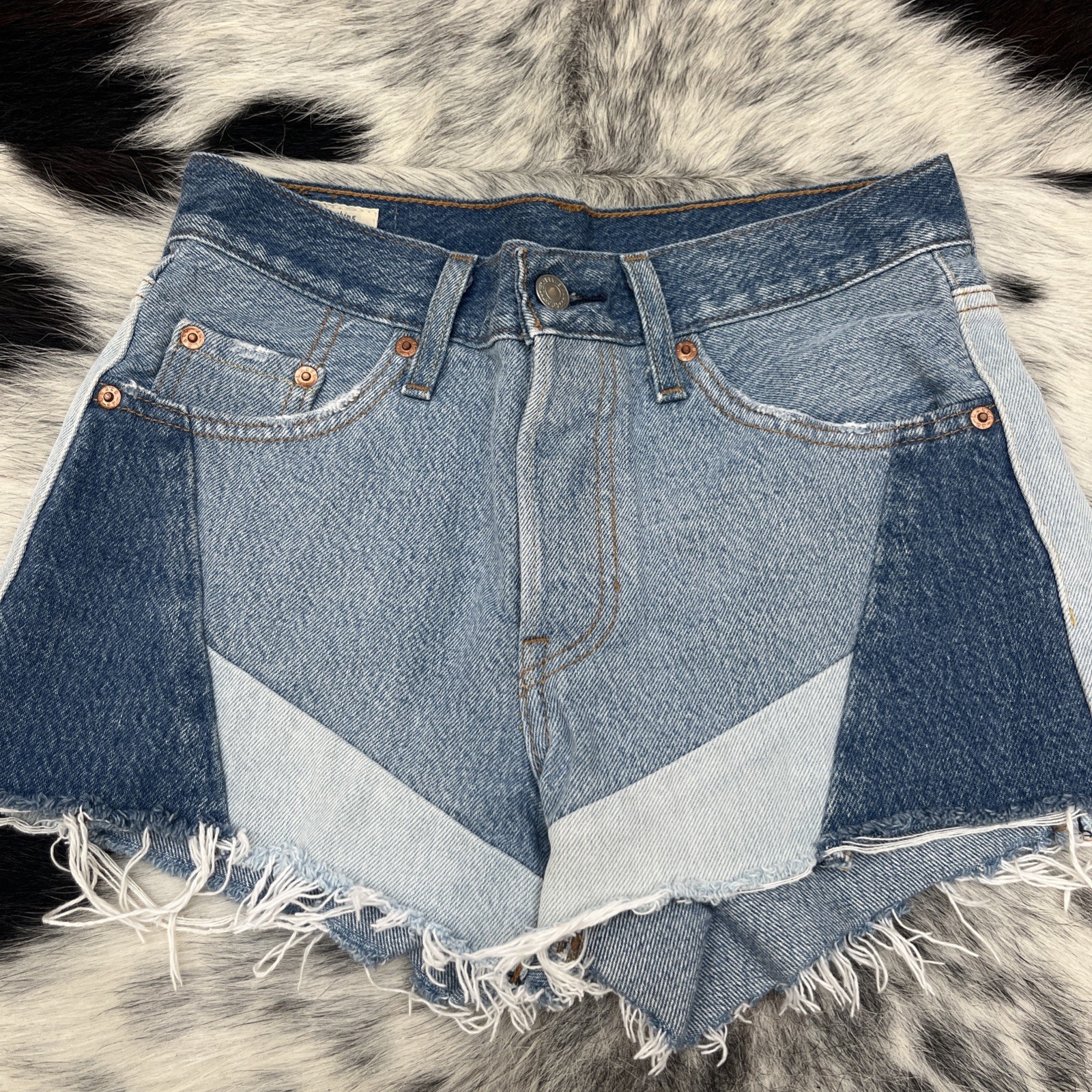 Levi’s 501 Patchwork Button Fly 5 Pocket Women’s … - image 1