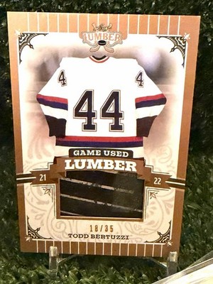 2022 Leaf Lumber Todd Bertuzzi Stick Game Used Relic #/35 Shaft Logo Game Used