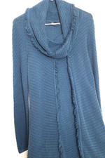 Style & Co. Women’s Teal Blue Size M Sweater Dress Cowl Neckline L Sleeve Soft